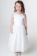 Girls White Diamante Organza Dress with Bolero Jacket