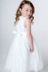 Girls White Diamante Organza Dress with Bolero Jacket