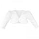 Girls White Diamante Organza Dress with Bolero Jacket