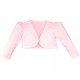 Girls White Diamante Organza Dress with Pink Bolero Jacket