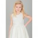 Girls Ivory Diamante & Organza Sash Dress