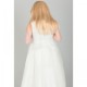 Girls Ivory Diamante & Organza Sash Dress