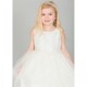 Girls Ivory Embroidered Floral Tulle Dress