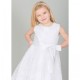 Girls White Floral Lace Dress with Satin Sash