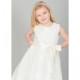 Girls Ivory Floral Lace Dress with Satin Sash