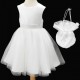 Girls White Diamante & Pearl Dress, Dolly Bag & Bolero