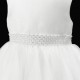 Girls White Diamante & Pearl Dress with Dolly Bag