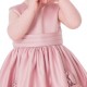 Girls Dusky Pink Frilly Rose Dress