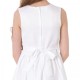 Girls White Frilly Rose Dress