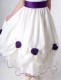 Girls Cadbury Purple & Ivory Rose Satin Tulle Dress