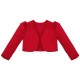 Girls Red & Ivory Rose Satin Tulle Dress with Bolero
