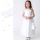 Girls White Butterfly Dress, Dolly Bag & Short Bolero