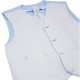 Boys Diamond Blue 3 Piece Waistcoat, Cravat & Handkerchief