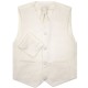 Boys Diamond Cream 3 Piece Waistcoat, Cravat & Handkerchief