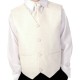 Boys Diamond Cream 3 Piece Waistcoat, Cravat & Handkerchief