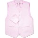 Boys Diamond Pink 3 Piece Waistcoat, Cravat & Handkerchief