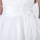 Baby Girls White Bow Organza Christening Dress