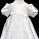 Baby Girls White Lace & Satin Christening Gown & Hat