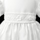 Baby Girls White Embroidered Lace Trim Dress & Hat