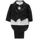 Boys Black 5 Piece Tuxedo Tail Dinner Suit