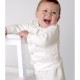 Baby Boys Ivory Swirl 4 Piece Satin Christening Suit
