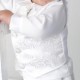 Baby Boys White Swirl 4 Piece Satin Christening Suit
