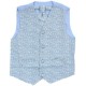 Boys Blue Swirl 3 Piece Waistcoat, Cravat & Handkerchief