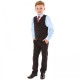 Boys Blue & Black 4 Piece Slim Fit Suit