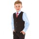 Boys Blue & Black 4 Piece Slim Fit Suit