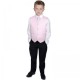 Boys Diamond Pink & Black 4 Piece Waistcoat Suit