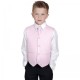 Boys Diamond Pink & Black 4 Piece Waistcoat Suit