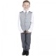 Boys Grey Swirl 4 Piece Waistcoat Suit