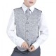 Boys Grey Swirl 4 Piece Waistcoat Suit