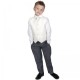 Boys Diamond Ivory & Grey 4 Piece Waistcoat Suit