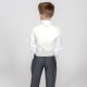 Boys Diamond Ivory & Grey 4 Piece Waistcoat Suit