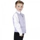 Boys Lilac Swirl & Black 4 Piece Waistcoat Suit