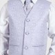 Boys Lilac Swirl & Black 4 Piece Waistcoat Suit