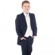 Boys Navy & Ivory Deluxe Swirl 8 Piece Tail Suit