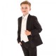 Boys Black & Ivory Deluxe Swirl 6 Piece Slim Fit Suit