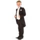 Boys Black & Ivory Deluxe Swirl 8 Piece Tail Suit