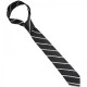 Older Boys Black & White Striped Full Tie