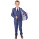 Milano Mayfair Boys Blue Check 5 Piece Slim Fit Suit