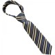 Boys Blue & Gold Striped Satin Full Tie