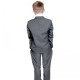 Boys Grey & Champagne Swirl 6 Piece Slim Fit Suit