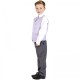 Boys Grey & Lilac Swirl 8 Piece Slim Fit Tail Jacket Suit