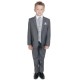 Boys Grey Swirl 6 Piece Slim Fit Suit