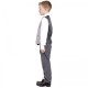 Boys Grey Swirl 8 Piece Slim Fit Tail Jacket Suit