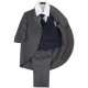 Boys Grey & Navy Check 5 Piece Tail Jacket Suit