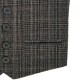 Boys Grey Tartan Tweed Look Waistcoat with Orange Check