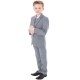 Boys Light Grey 5 Piece Jacket Suit